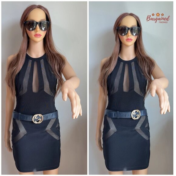 Authentic Gucci Black Guccissima Leather Gold Interlocking G Buckle Belt 85/34 - Picture 4 of 13